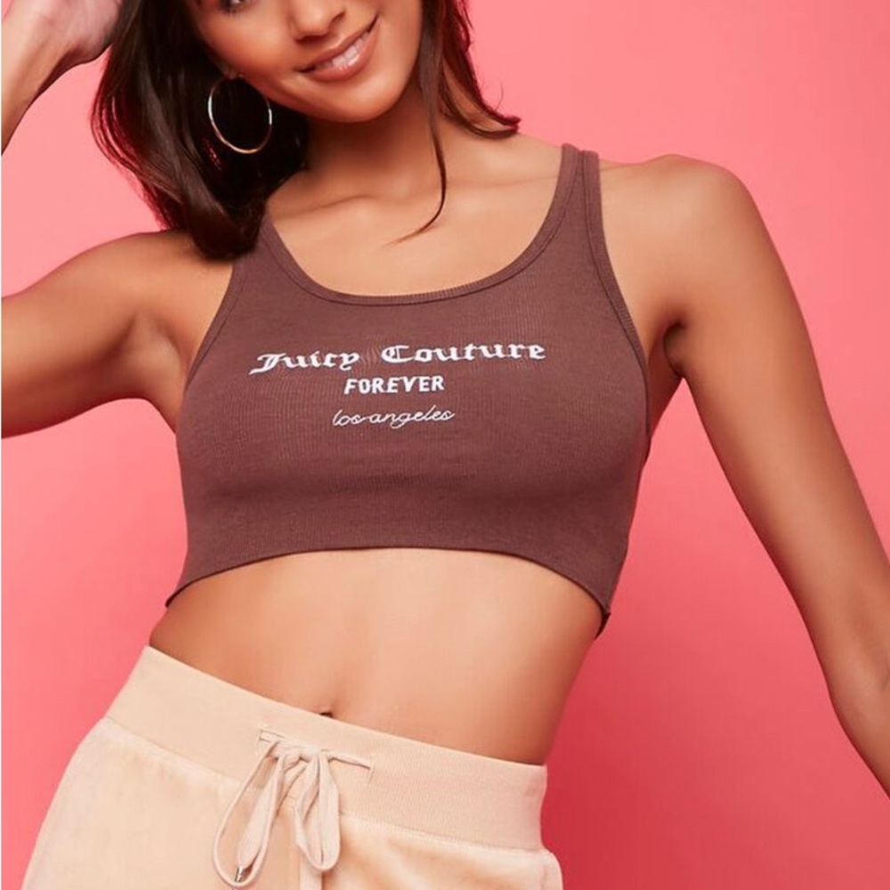 Brown crop top tank